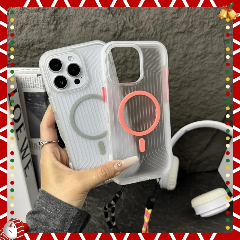 For iPhone 17 pro max Official Corrugated Stripe MagSafe Translucent Shockproof Case For iPhone 17 16 15 14 13 Pro Max Plus
For iPhone 17 pro max Official Corrugated Stripe MagSafe Translucent Shockproof Case For iPhone 17 16 15 14 13 Pro Max Plus