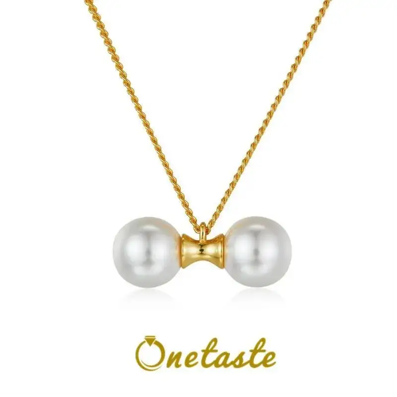 925 Sterling Silver Gold Plated Shell Pearl Double Spheres Pendant Necklace Women Trendy Minimalist Chokers Necklaces Her Gift
925 Sterling Silver Gold Plated Shell Pearl Double Spheres Pendant Necklace Women Trendy Minimalist Chokers Necklaces Her Gift