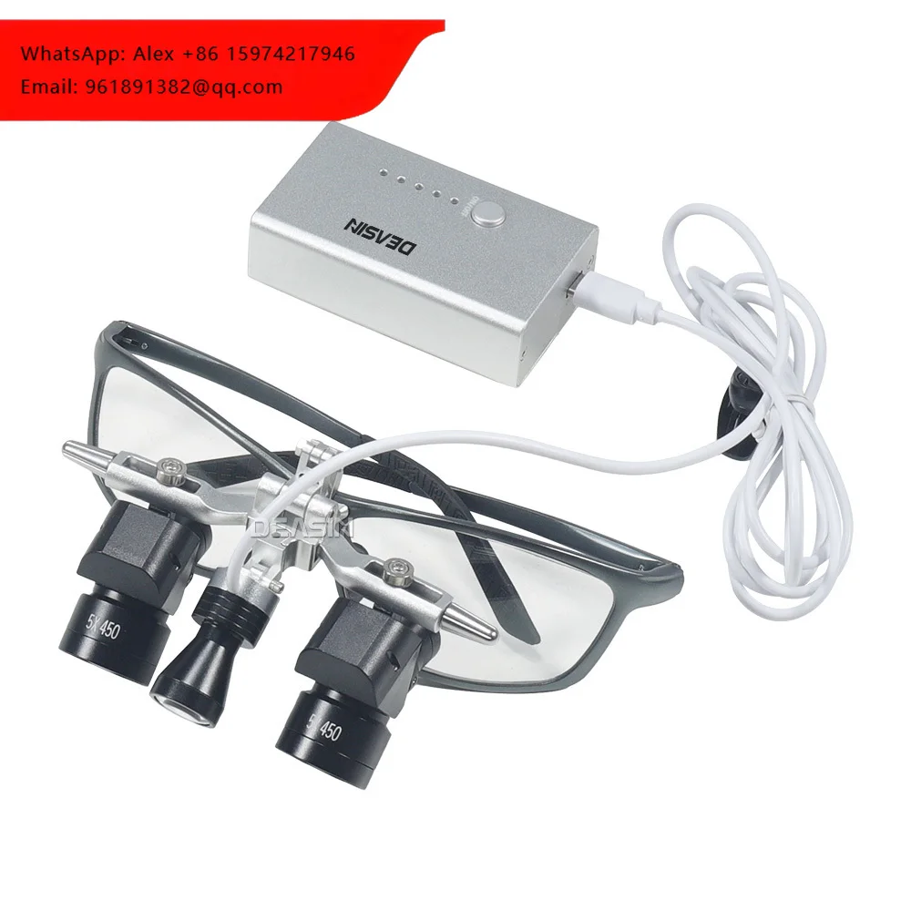 DEASIN Dental Ergo2 Loupes 45°Optical Corner Structure 4X 5X 6X Magnifying Glass With 5W LED Light Surgery Lens EU/US Plug
DEASIN Dental Ergo2 Loupes 45°Optical Corner Structure 4X 5X 6X Magnifying Glass With 5W LED Light Surgery Lens EU/US Plug