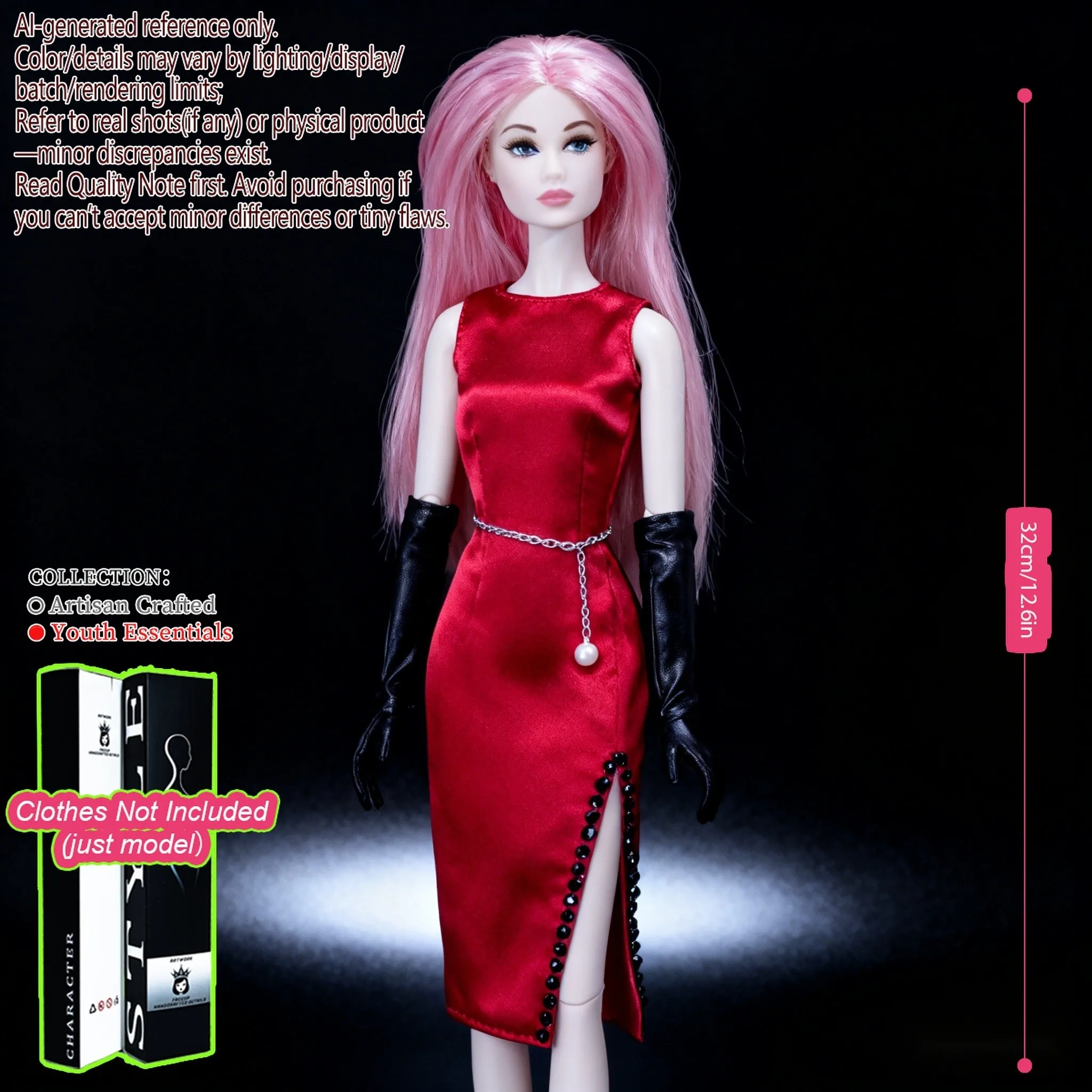 12.6in 12-Joint Posable BJD Doll, Exquisite Changeable Makeup Craft, Gift Ornament (no clothing)
12.6in 12-Joint Posable BJD Doll, Exquisite Changeable Makeup Craft, Gift Ornament (no clothing)