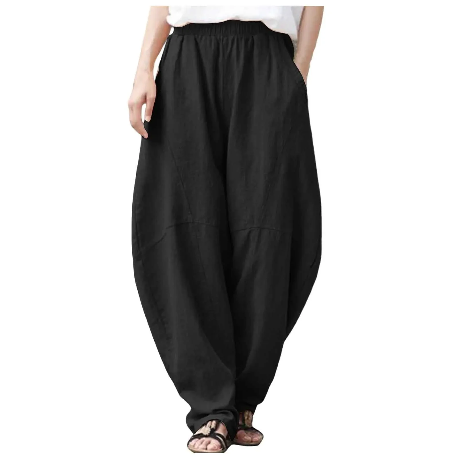 Linen Wide Leg Baggy Women Pants Japanese Fashion Solid Pocket Casual Loose Pants Spliced High Waist Trousers Harajuku Fashion
Linen Wide Leg Baggy Women Pants Japanese Fashion Solid Pocket Casual Loose Pants Spliced High Waist Trousers Harajuku Fashion