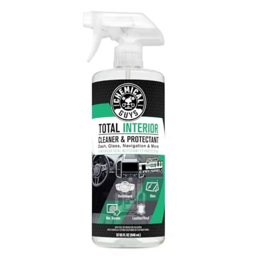 Total Interior Cleaner and Protectant, New Car Smell, Safe for Cars, Trucks, SUVs, Jeeps, RVs and More Extra Large 32 fl oz
Total Interior Cleaner and Protectant, New Car Smell, Safe for Cars, Trucks, SUVs, Jeeps, RVs and More Extra Large 32 fl oz