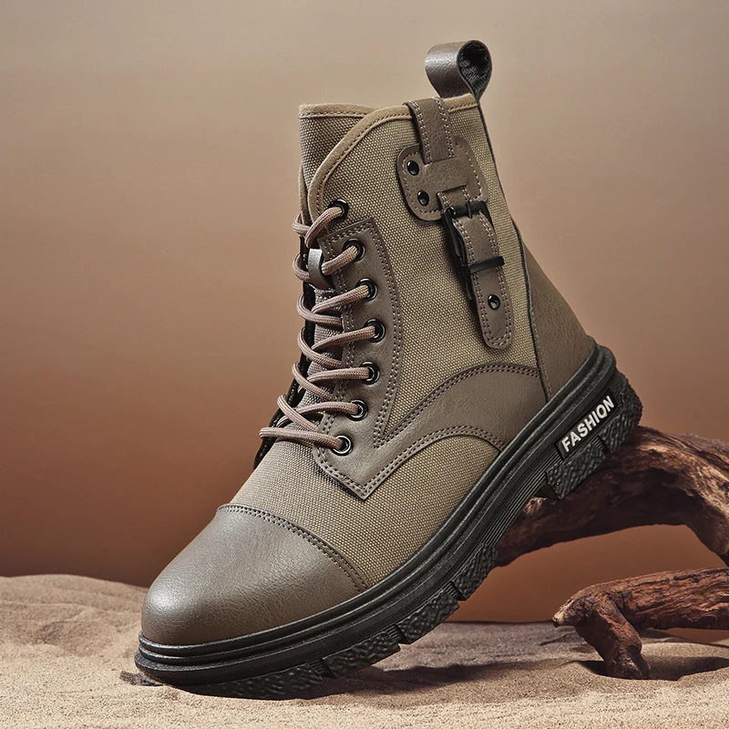 Men's boots Spring and Autumn new high top casual leather boots Fashion British style versatile tide boots Outdoor work boots
Men's boots Spring and Autumn new high top casual leather boots Fashion British style versatile tide boots Outdoor work boots