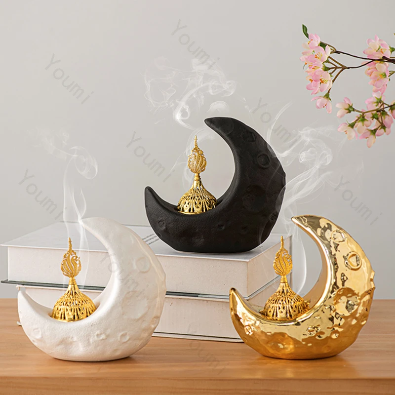 Creative Moon Home Ceramic Ornaments Light Luxury Desktop Decoration Aromatherapy Stove Ornament Unique Exquisite Gifts
Creative Moon Home Ceramic Ornaments Light Luxury Desktop Decoration Aromatherapy Stove Ornament Unique Exquisite Gifts
