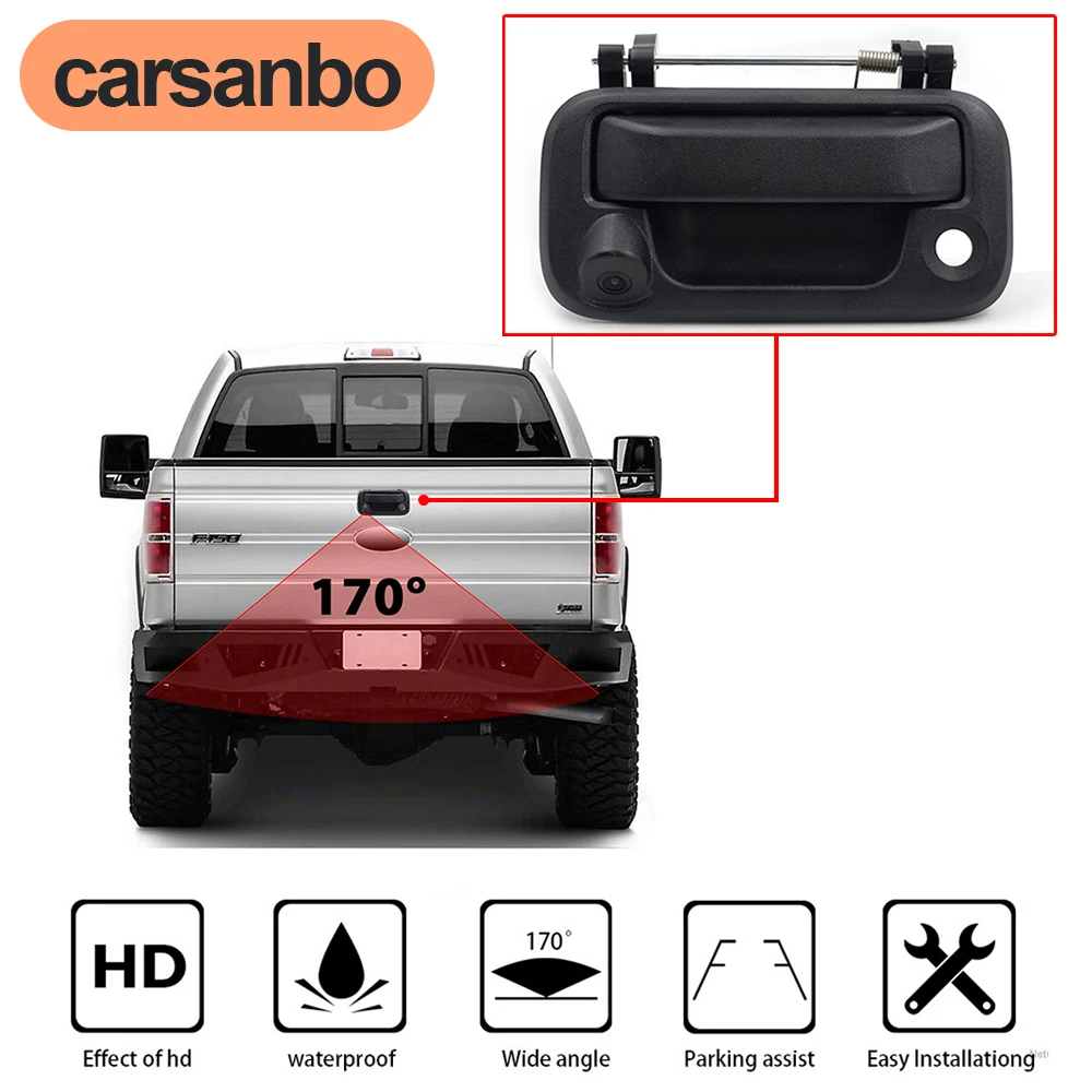 Carsanbo HD 170° Rear View Tailgate Handle Reverse Camera for Ford Pickup Truck F150 F250 F350 F450 F550 Vehicle Backup Camera
Carsanbo HD 170° Rear View Tailgate Handle Reverse Camera for Ford Pickup Truck F150 F250 F350 F450 F550 Vehicle Backup Camera