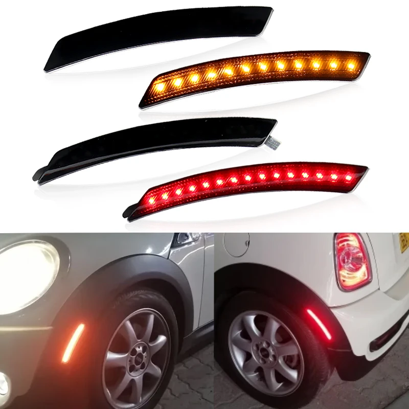 For 2007-2013/14 MINI Cooper R55 R56 R57 R58 R59 R60 R61 Front Amber / Rear Red LED Bumper Side Marker Turn Signal Lights 12V
For 2007-2013/14 MINI Cooper R55 R56 R57 R58 R59 R60 R61 Front Amber / Rear Red LED Bumper Side Marker Turn Signal Lights 12V