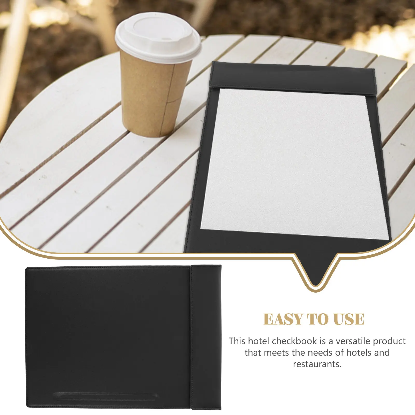 Restaurant Check Book Wear Resistant Hotel Check Holder with Pen Slot Multipurpose Writing Board for Guest Checks Menu Display
Restaurant Check Book Wear Resistant Hotel Check Holder with Pen Slot Multipurpose Writing Board for Guest Checks Menu Display