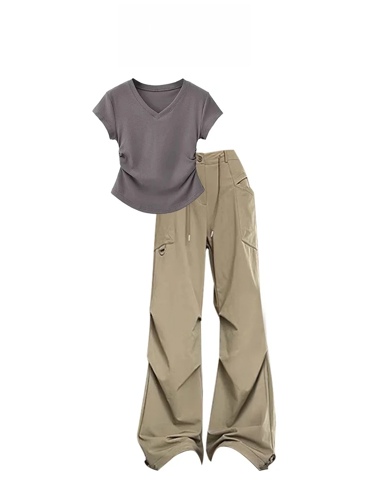 Summer Fashion Street Style Women's Small Size Hot Girl Workwear Pants Outfit Set V Neck Long Sleeve Short Sleeve Two Piece Set
Summer Fashion Street Style Women's Small Size Hot Girl Workwear Pants Outfit Set V Neck Long Sleeve Short Sleeve Two Piece Set