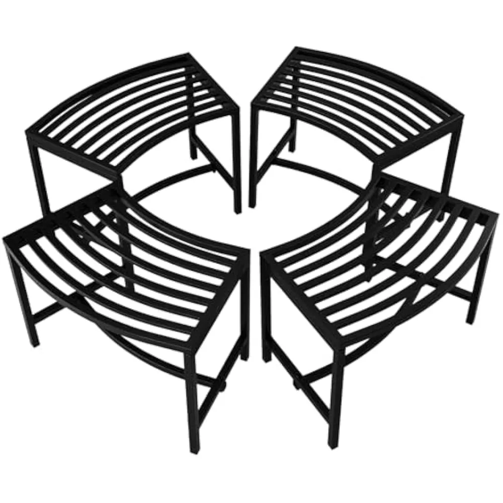 Outdoor Metal Curved Bench, Weatherproof Fire Pit Bench , Heavy Duty Steel Backless Benches, Metal Outside Seatin Garden 
Outdoor Metal Curved Bench, Weatherproof Fire Pit Bench , Heavy Duty Steel Backless Benches, Metal Outside Seatin Garden