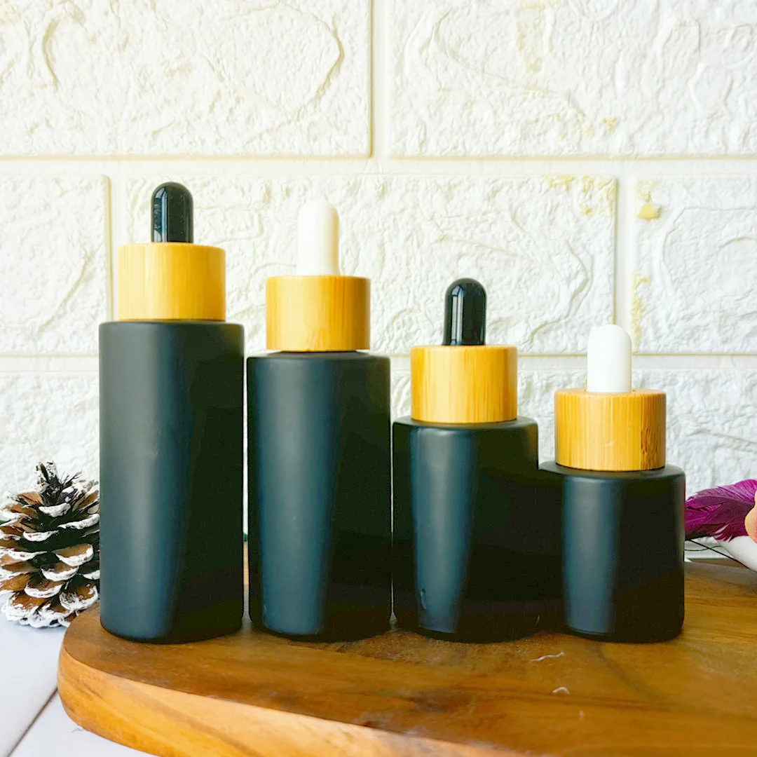 20ml 30ml 40ml 50ml 60ml 80ml 100ml Empty Anti-light Matte Black Glass Bottle Dropperwith Bamboo Caps for Hair Oils Liquid Serum
20ml 30ml 40ml 50ml 60ml 80ml 100ml Empty Anti-light Matte Black Glass Bottle Dropperwith Bamboo Caps for Hair Oils Liquid Serum