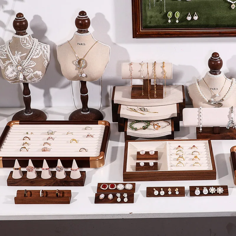 Walnut Ring Display Plate Jewelry Display Stand Black Beige Ring Holder Jewelry Bottom Storage Organizer Photography Props
Walnut Ring Display Plate Jewelry Display Stand Black Beige Ring Holder Jewelry Bottom Storage Organizer Photography Props