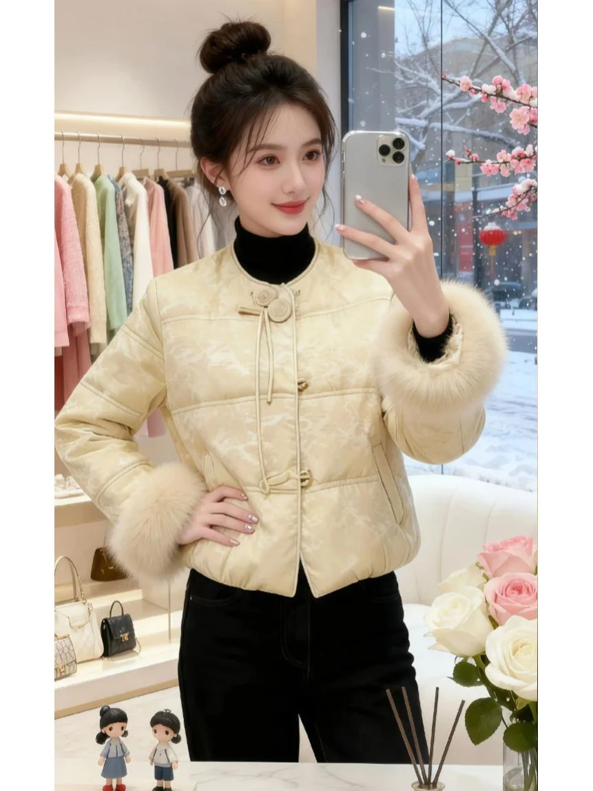 New Chinese Sle Women's down Cotton Jaet Thi Warm Floral Embroidery Anti-Aging Winter Outerwear Faionable Commute
New Chinese Sle Women's down Cotton Jaet Thi Warm Floral Embroidery Anti-Aging Winter Outerwear Faionable Commute