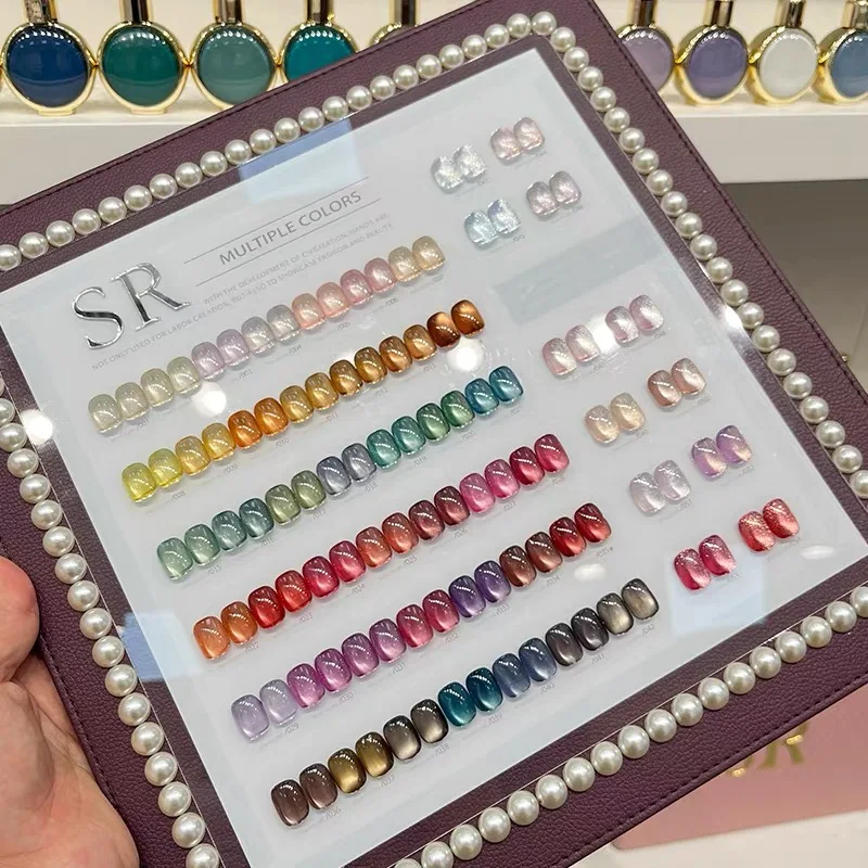 SR 54 Colors Magnetic Cat Eye Gel Polish Set 15ml Cat Eye Nail Gel Custom Logo Professional Nail Supplier Art
SR 54 Colors Magnetic Cat Eye Gel Polish Set 15ml Cat Eye Nail Gel Custom Logo Professional Nail Supplier Art