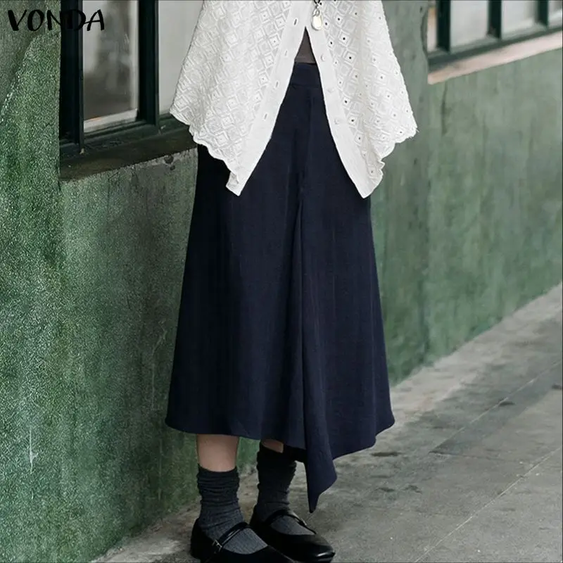 Women Loose Pants Plus Size VONDA 2026 Office Lady Casual Capris Bottoms Female Solid Irregular Elegant Wide Leg Trousers
Women Loose Pants Plus Size VONDA 2026 Office Lady Casual Capris Bottoms Female Solid Irregular Elegant Wide Leg Trousers