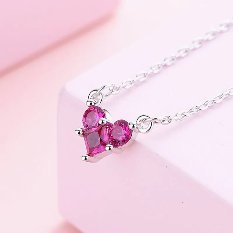 925 Sterling Silver Elegant Luxury Jewelry Engagement Heart Red Zircon Pendant Necklaces For Women Wholesale Jewellery Money 925
925 Sterling Silver Elegant Luxury Jewelry Engagement Heart Red Zircon Pendant Necklaces For Women Wholesale Jewellery Money 925
