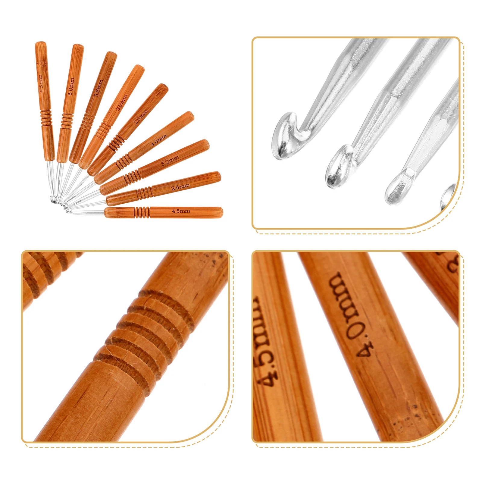 9Pcs Long Lasting Crochet Hooks Set Kit Yarn Braiding Accessories for Knitting Sweaters Hats Scarves Beginners
9Pcs Long Lasting Crochet Hooks Set Kit Yarn Braiding Accessories for Knitting Sweaters Hats Scarves Beginners