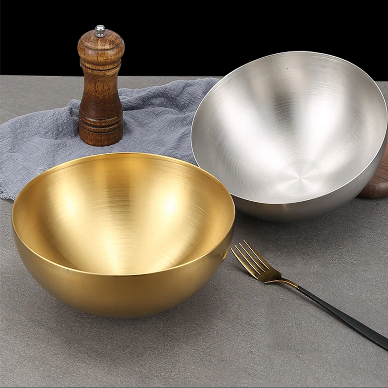 2Pcs 15/20cm 304 Stainless Steel Fruit Salad Bowls Large Capacity Korean Style Food Container Soup Rice Noodle Kitchen Tableware
2Pcs 15/20cm 304 Stainless Steel Fruit Salad Bowls Large Capacity Korean Style Food Container Soup Rice Noodle Kitchen Tableware