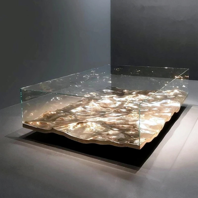 Light Luxury Water Ripple Transparent Glass Wave Side Table Household Living Room Coffee Table
Light Luxury Water Ripple Transparent Glass Wave Side Table Household Living Room Coffee Table