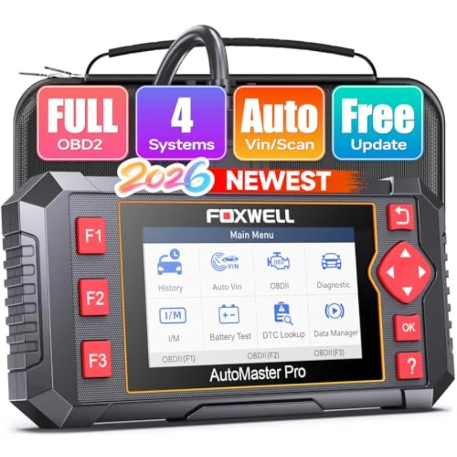 OBD2 Scanner Diagnostic Tool NT604 for Cars and Trucks: ABS/SRS/Transmission/Check Engine Code Reader, 2026 Model, Black Plasti
OBD2 Scanner Diagnostic Tool NT604 for Cars and Trucks: ABS/SRS/Transmission/Check Engine Code Reader, 2026 Model, Black Plasti