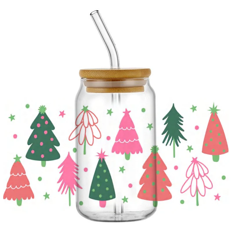 Pink Christmas Design Waterproof UV DTF Cup Wrap for 16oz Libbey Glasses ransfer Sticker Custom Labels DIY Logo
Pink Christmas Design Waterproof UV DTF Cup Wrap for 16oz Libbey Glasses ransfer Sticker Custom Labels DIY Logo