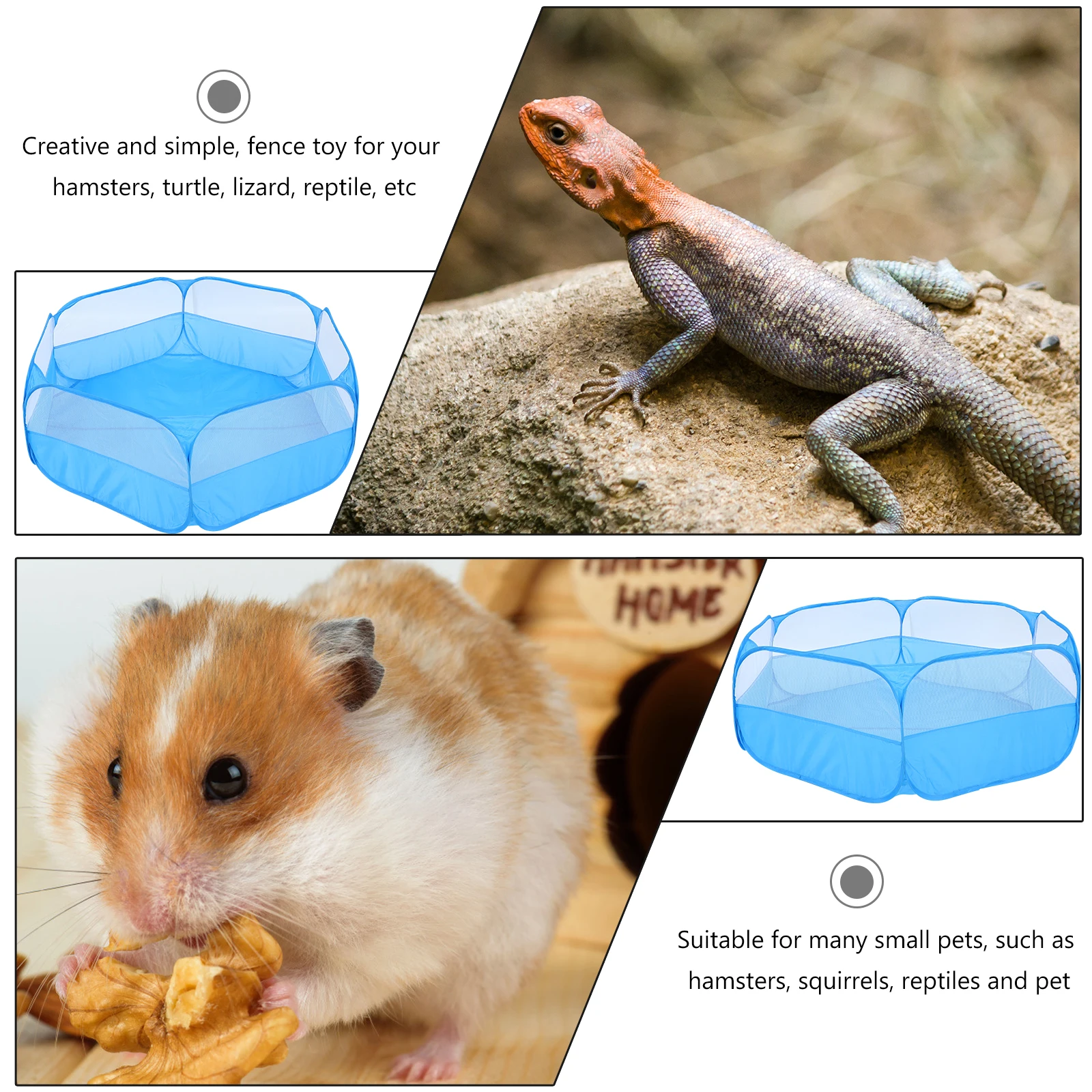 Pet Fence Animal Playpens Nylon for Hamster Indoor Bunny Foldable Enclosure Small Animals Crate
Pet Fence Animal Playpens Nylon for Hamster Indoor Bunny Foldable Enclosure Small Animals Crate