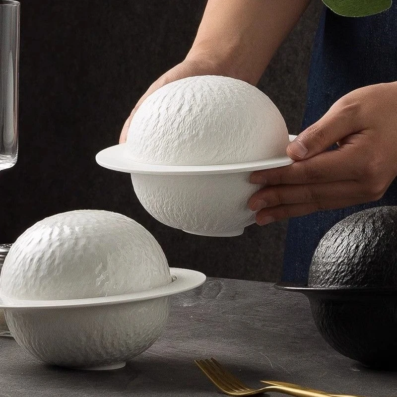 1PC Creative Spherical Bowl Ceramic Tableware Planet Bowl Dry Plate Rock Texture Art Design Dinnerware Hotel Restaurant
1PC Creative Spherical Bowl Ceramic Tableware Planet Bowl Dry Plate Rock Texture Art Design Dinnerware Hotel Restaurant