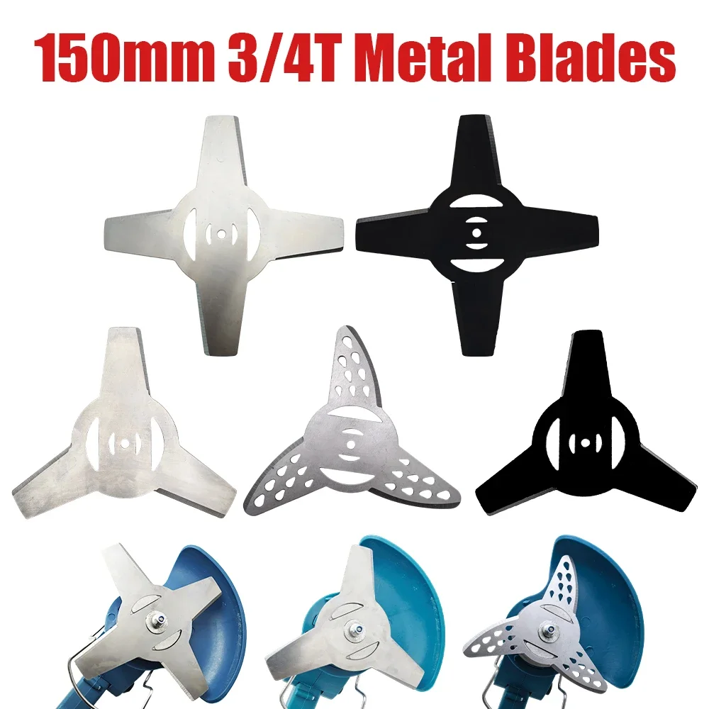 Universal 150mm Metal Brush Cutter Head Blades 3/4T Grass String Trimmer For Electric Lawn Mower Parts Tool Accessories
Universal 150mm Metal Brush Cutter Head Blades 3/4T Grass String Trimmer For Electric Lawn Mower Parts Tool Accessories