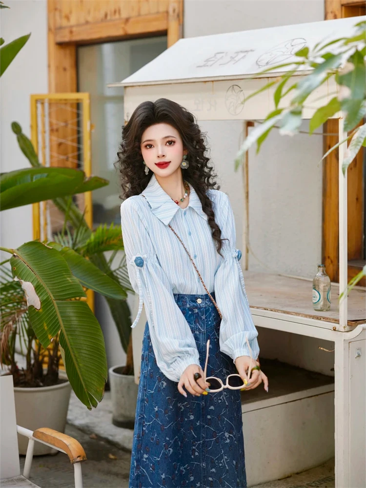 Sweet Style Hong Kong Flavor Shirt plus Size Women's Casual Loose Fit Long Sleeve UV Protection Fashionable Meat Concealing Top
Sweet Style Hong Kong Flavor Shirt plus Size Women's Casual Loose Fit Long Sleeve UV Protection Fashionable Meat Concealing Top