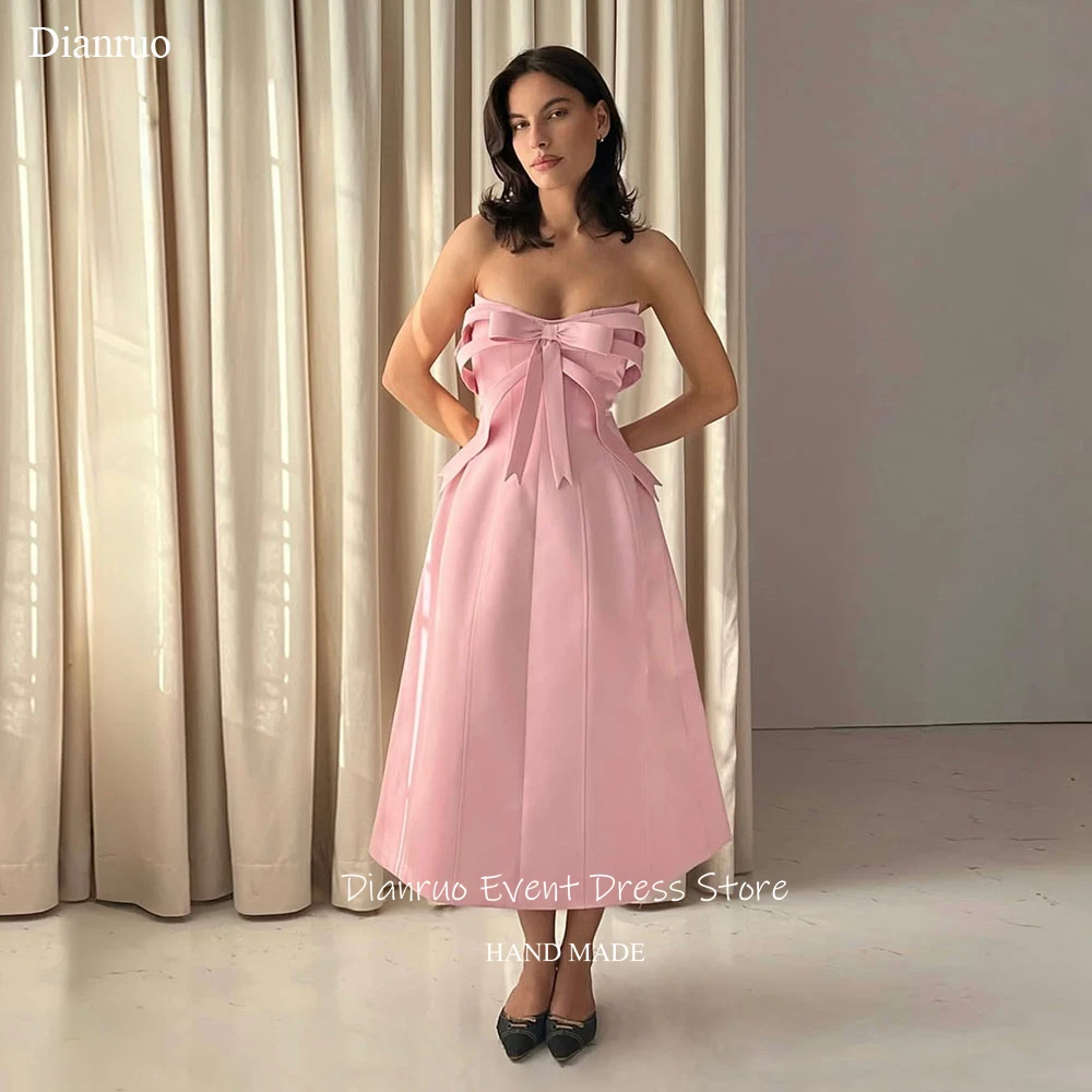 Dianruo A Line Chic Midi Evening Dress Oversized Dramatic Bow Vestidos De Fiesta Elegantes Formal Robes Bal De Promo Customized
Dianruo A Line Chic Midi Evening Dress Oversized Dramatic Bow Vestidos De Fiesta Elegantes Formal Robes Bal De Promo Customized