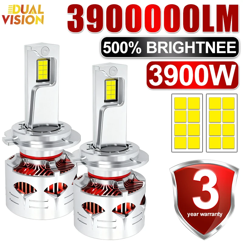 Dualvision H7 LED Car Headlight 3900W 3900000LM Canbus H4 H11 H8 H9 H1 9012 HIR2 9005 HB3 9006 HB4 Hi/Lo Beam CSP Chips Fog Lamp
Dualvision H7 LED Car Headlight 3900W 3900000LM Canbus H4 H11 H8 H9 H1 9012 HIR2 9005 HB3 9006 HB4 Hi/Lo Beam CSP Chips Fog Lamp