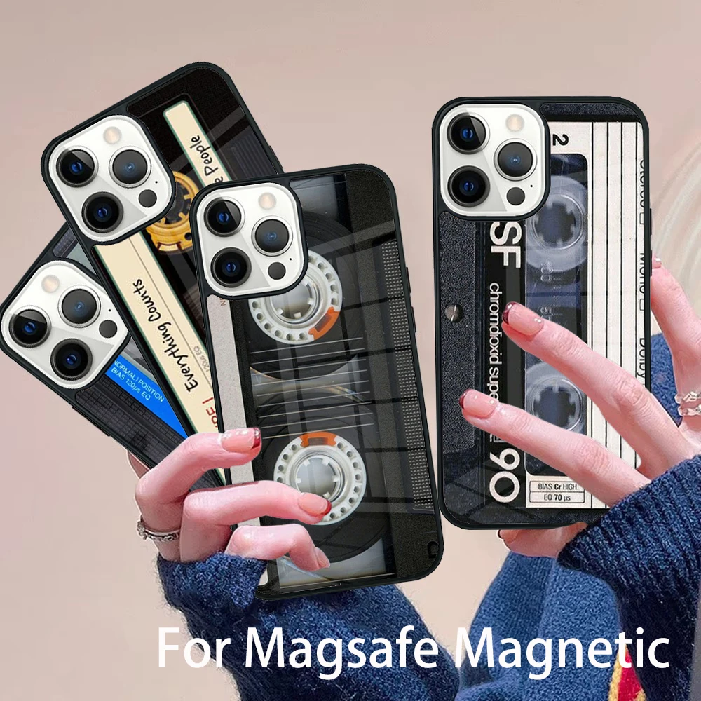Camera Cassette Music Phone Case Magesafe Magnetic Wireless Charge Cover For IPhone 16 11 12 13 14 15 Pro Max Plus Mini
Camera Cassette Music Phone Case Magesafe Magnetic Wireless Charge Cover For IPhone 16 11 12 13 14 15 Pro Max Plus Mini