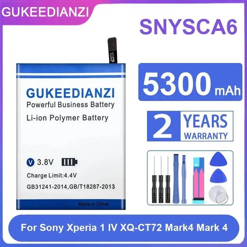 SNYSCA6 Премиум-аккумулятор для Sony Xperia 1 IV XQ-CT72 Mark4 Mark 4, экологически чистый, 5300 мАч, для мобильного телефона
SNYSCA6 Премиум-аккумулятор для Sony Xperia 1 IV XQ-CT72 Mark4 Mark 4, экологически чистый, 5300 мАч, для мобильного телефона