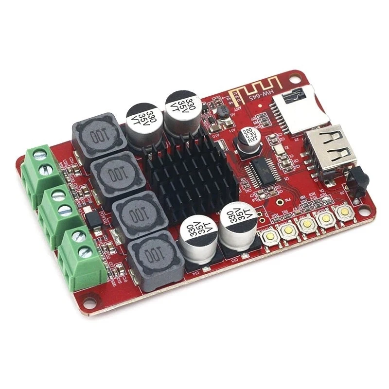 TPA3116 2x50W Dual Channel Bluetooth Receiver USB TF Card Decoder Stereo Amplifier Board Module FM Radio
TPA3116 2x50W Dual Channel Bluetooth Receiver USB TF Card Decoder Stereo Amplifier Board Module FM Radio