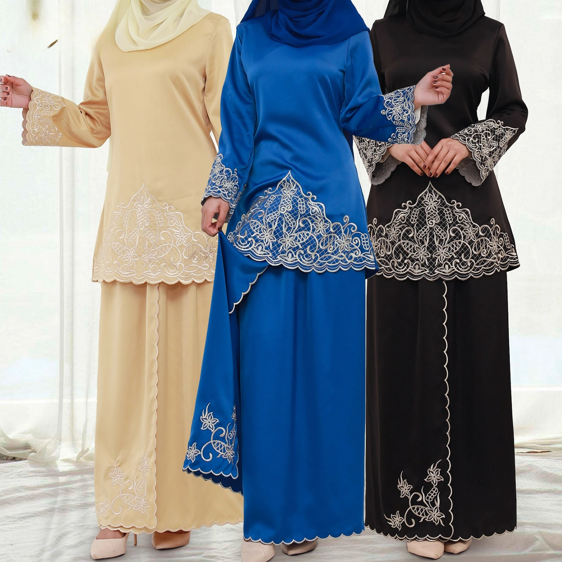 Autumn New Muslim Sets Beautiful Embroidery Abaya Muslim Women DressLong Skirt Suit Muslim Skirt Set Islamic Clothing for Women
Autumn New Muslim Sets Beautiful Embroidery Abaya Muslim Women DressLong Skirt Suit Muslim Skirt Set Islamic Clothing for Women