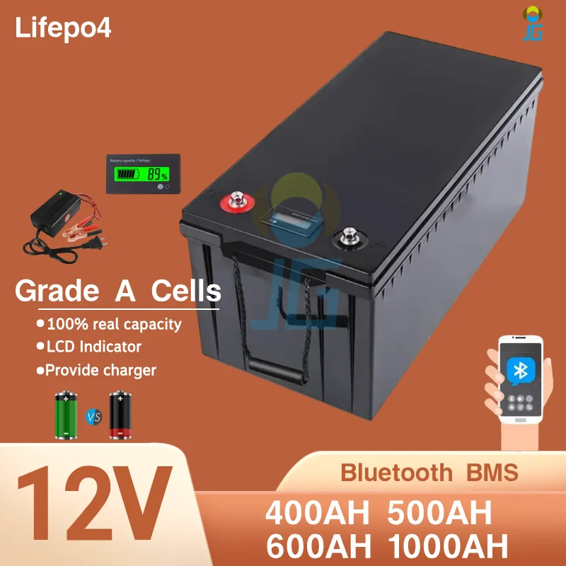 12V 400AH 500AH 600AH 1000AH Lifepo4 Lithium Battery With Bluetooth BMS APP For Solar,RVs,Boats,Golf Carts,Camping Equipment
12V 400AH 500AH 600AH 1000AH Lifepo4 Lithium Battery With Bluetooth BMS APP For Solar,RVs,Boats,Golf Carts,Camping Equipment