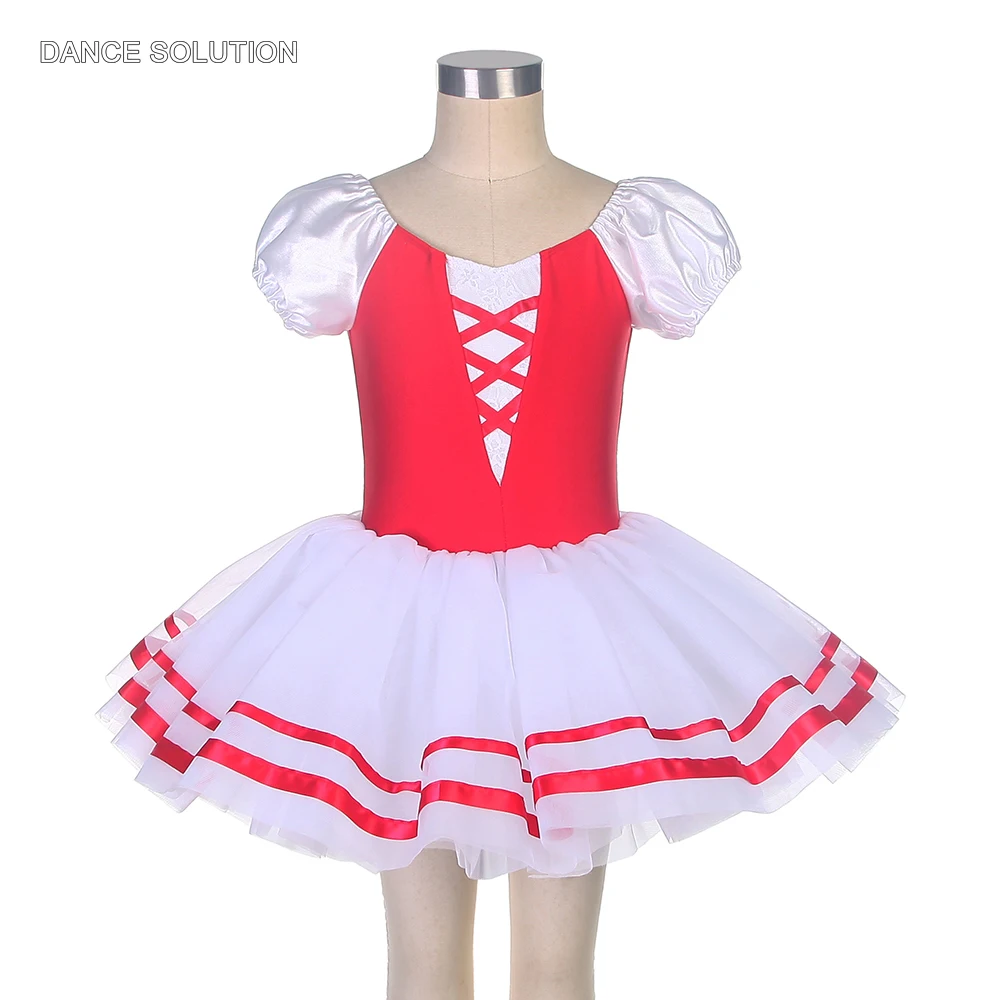 Short Puff Sleeves Ballet Tutu Dress Red Spandex Bodice with White Tulle Skirt Romantic Tutu Costumes for Girls & Women 22084
Short Puff Sleeves Ballet Tutu Dress Red Spandex Bodice with White Tulle Skirt Romantic Tutu Costumes for Girls & Women 22084