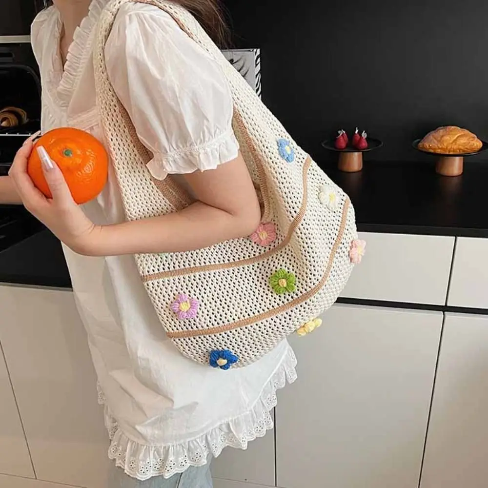 Fashion Hollow Out Flower Knitting Bag Beach Handbag Bohemian Style Beach Bag Large Capacity Tote Bag Hollow Shoulder Bag Girls
Fashion Hollow Out Flower Knitting Bag Beach Handbag Bohemian Style Beach Bag Large Capacity Tote Bag Hollow Shoulder Bag Girls