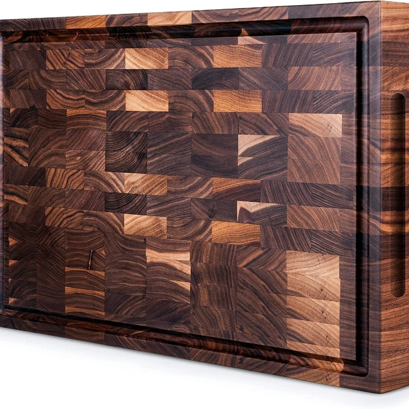 Black walnut high-end fruit cutting board, wooden cut pizza steak breadboard
Black walnut high-end fruit cutting board, wooden cut pizza steak breadboard