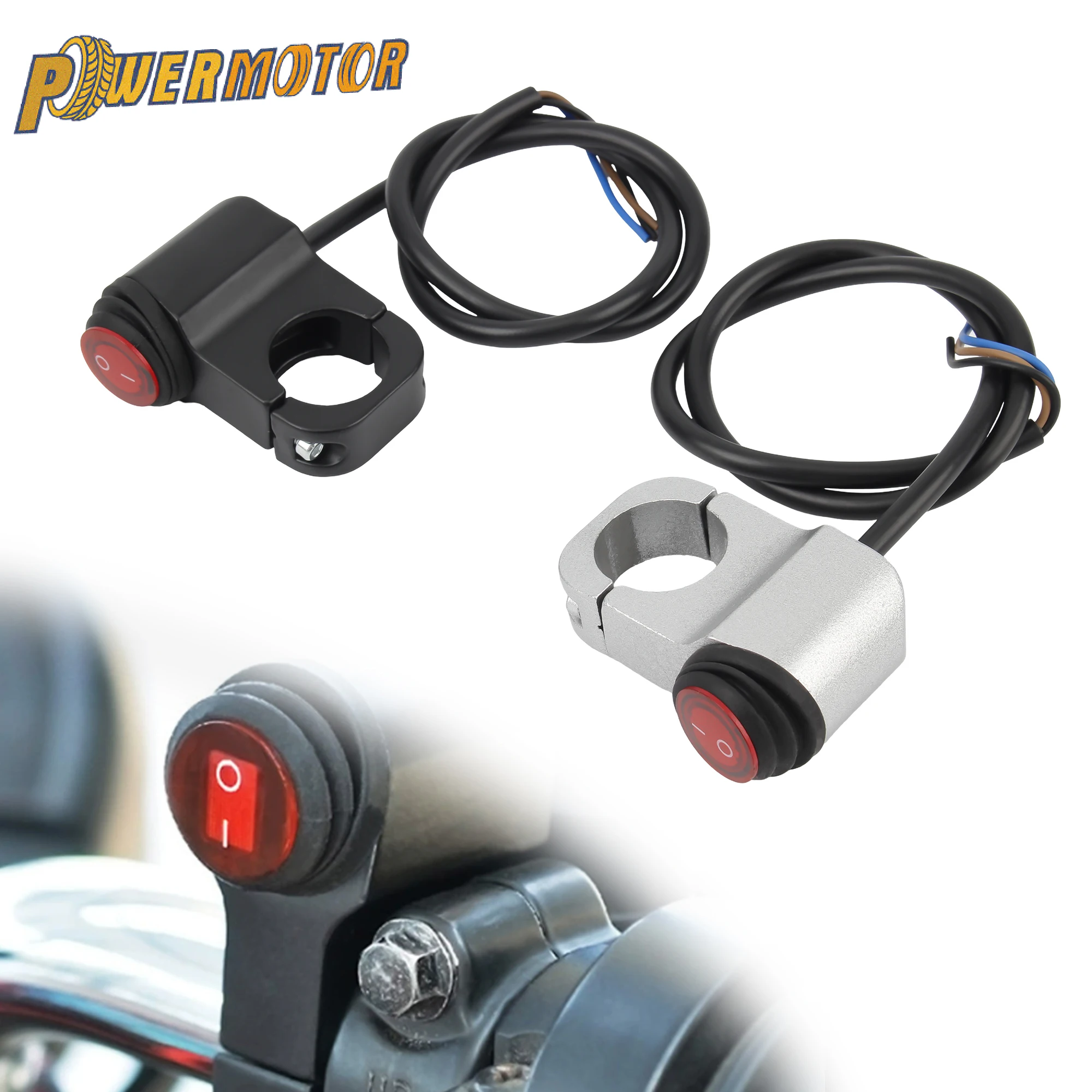 12V Waterproof Motorcycle Handlebar Headlight Switch 7/8" 22mm ON-OFF Button for Scooter Dirt Bike Motocross Fog Lights
12V Waterproof Motorcycle Handlebar Headlight Switch 7/8" 22mm ON-OFF Button for Scooter Dirt Bike Motocross Fog Lights