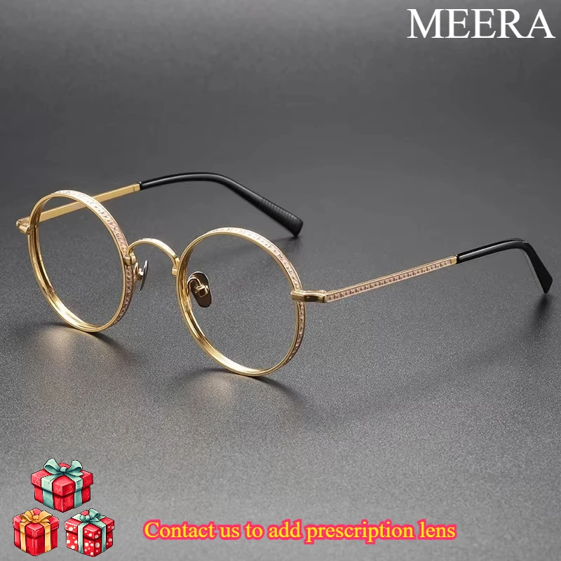 Design Eyewear Glasses GM Eyeglasses Frame Shape Eyeglasses Vintage Round Titanium EyeglassesGold Anti Blue Light Prescription
Design Eyewear Glasses GM Eyeglasses Frame Shape Eyeglasses Vintage Round Titanium EyeglassesGold Anti Blue Light Prescription
