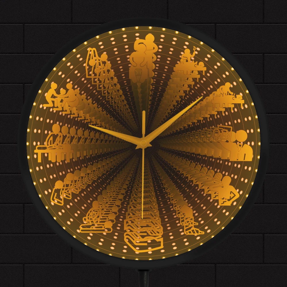 Physical Therapy Osteopathy Infinity Mirror Wall Clock Clinic Decor Chiropractic Acupuncture Massage Lamp Optical Illusion Watch
Physical Therapy Osteopathy Infinity Mirror Wall Clock Clinic Decor Chiropractic Acupuncture Massage Lamp Optical Illusion Watch