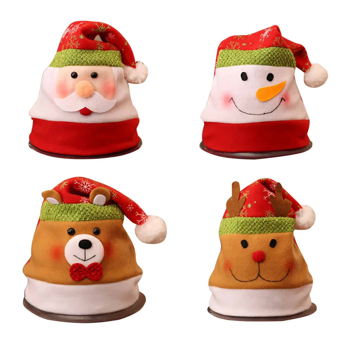 4Pcs Party Decorative Hats Christmas Cylinder Santa Hat for Adults Kids New Year Favor Holiday Accessories Costumes
4Pcs Party Decorative Hats Christmas Cylinder Santa Hat for Adults Kids New Year Favor Holiday Accessories Costumes