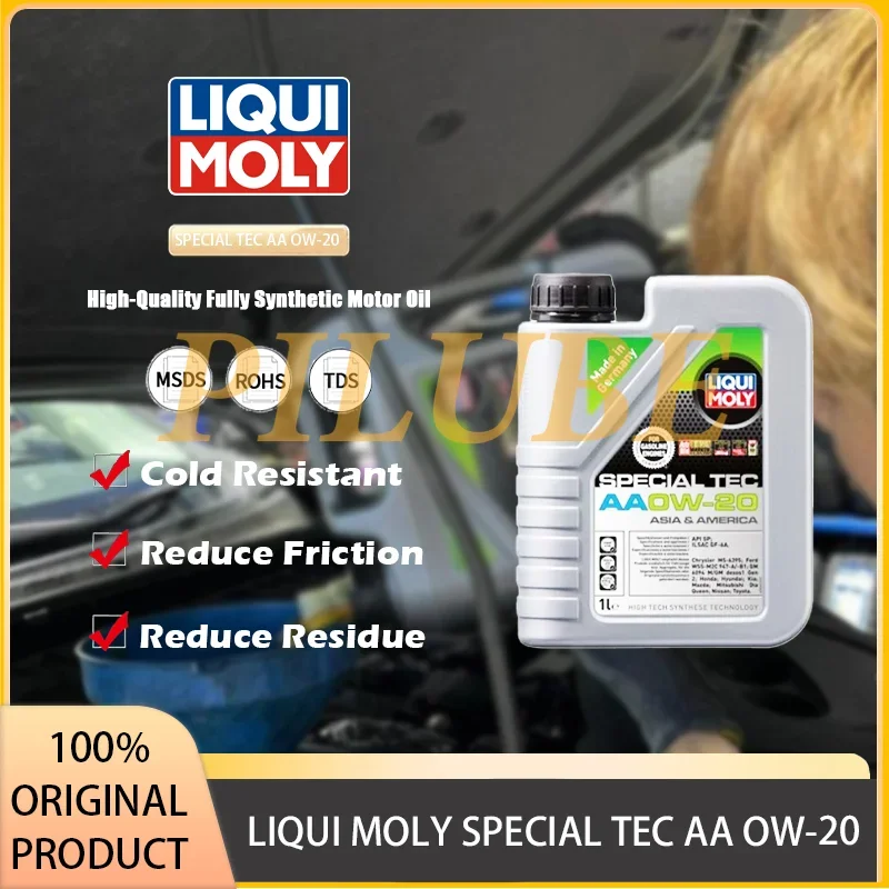 Полностью синтетическое моторное масло LIQUI MOLY SPECIAL TEC AA OW-20 для высокой эффективности и улучшенной защиты двигателя, оригинальный продукт
Полностью синтетическое моторное масло LIQUI MOLY SPECIAL TEC AA OW-20 для высокой эффективности и улучшенной защиты двигателя, оригинальный продукт