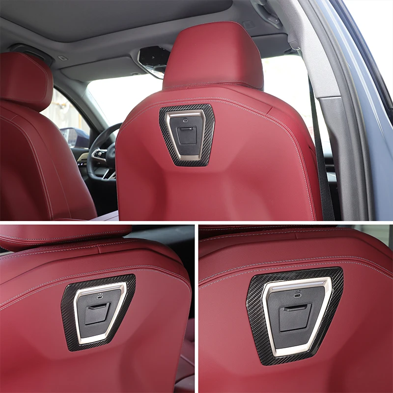 For 2024+ BMW 5 Series car seat back charging port decorative frame car interior modification real carbon fiber 2-piece set
For 2024+ BMW 5 Series car seat back charging port decorative frame car interior modification real carbon fiber 2-piece set