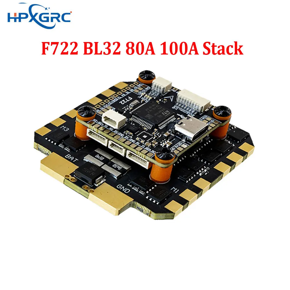 Контроллер полета HPXGRC F722 Stack F722 ICM42688P с BLHeli_32 80A/100A ESC 3-8S LIPO 30,5x30,5 мм для гоночного дрона RC FPV
Контроллер полета HPXGRC F722 Stack F722 ICM42688P с BLHeli_32 80A/100A ESC 3-8S LIPO 30,5x30,5 мм для гоночного дрона RC FPV