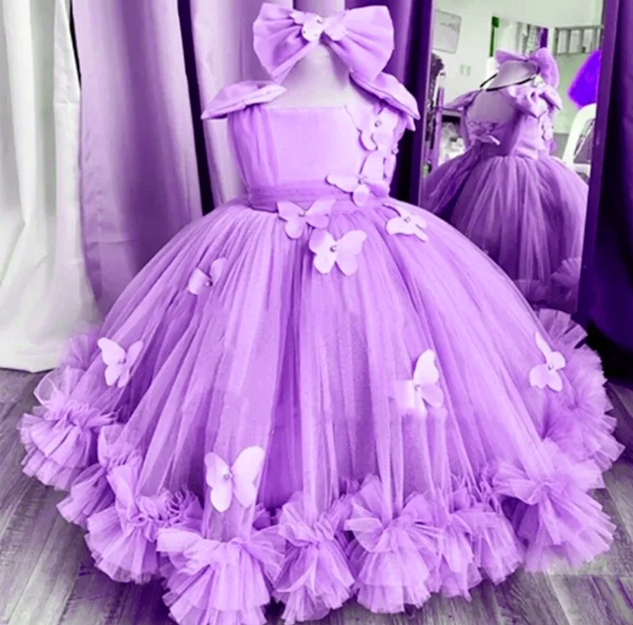 Flower Girl Dresses Bow Ball Gown Wedding Party Appliqued Extra Puffy Princess Holy First Communion Dress
Flower Girl Dresses Bow Ball Gown Wedding Party Appliqued Extra Puffy Princess Holy First Communion Dress
