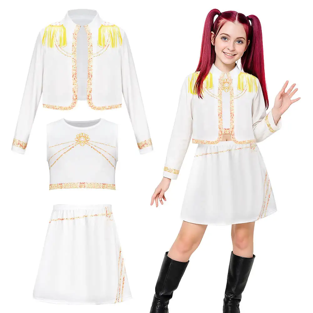 Kids Mira Golden Stage Outfits Cosplay Costume Demon Hunter Child Fancy Dress Role Play Halloween Carnival Party Clothing
Kids Mira Golden Stage Outfits Cosplay Costume Demon Hunter Child Fancy Dress Role Play Halloween Carnival Party Clothing