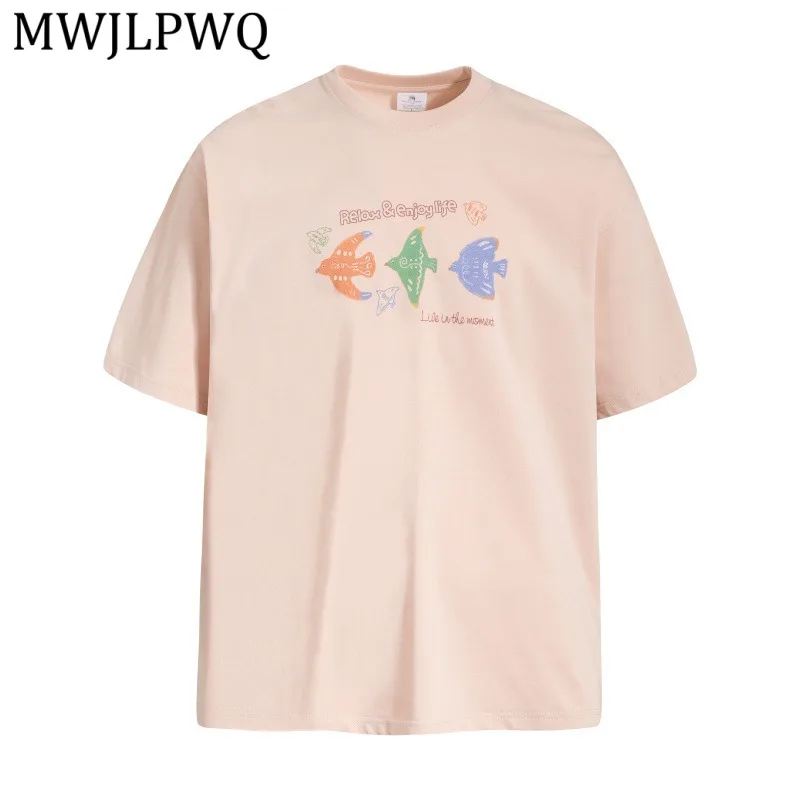 MWJLPWQ Print Design Pure Cotton Short-Sleeve T-Shirt Men's Summer Casual Loose Round-Neck Tee Street Fashion 2026 New 16109
MWJLPWQ Print Design Pure Cotton Short-Sleeve T-Shirt Men's Summer Casual Loose Round-Neck Tee Street Fashion 2026 New 16109