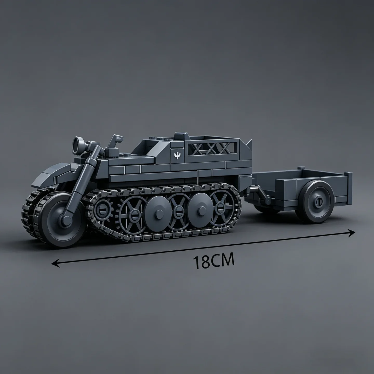 Military Series SD.KFZ.2 Half-Track Motorcycle Tractor Building Block Model Kit
Military Series SD.KFZ.2 Half-Track Motorcycle Tractor Building Block Model Kit