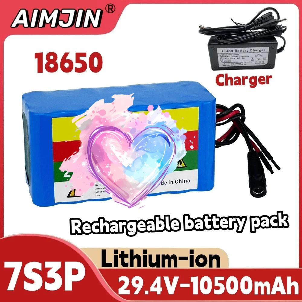 29.4V 10500mAh Lithium-ion 18650 7S3P Rechargeable Battery Pack +29.4V DC 2A Charger,Suitable for Electric Bicycle Battery
29.4V 10500mAh Lithium-ion 18650 7S3P Rechargeable Battery Pack +29.4V DC 2A Charger,Suitable for Electric Bicycle Battery